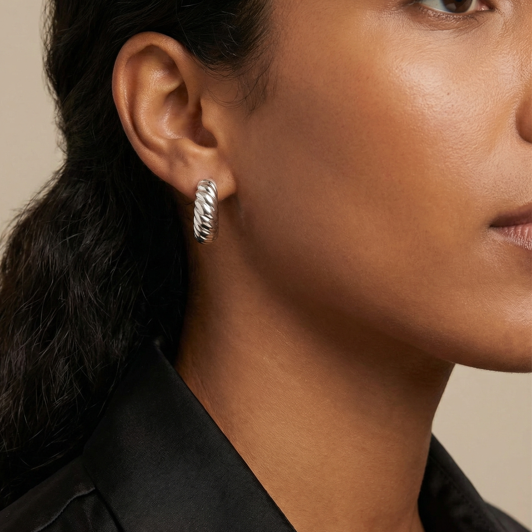 Aliana Twisted Hoop Earrings