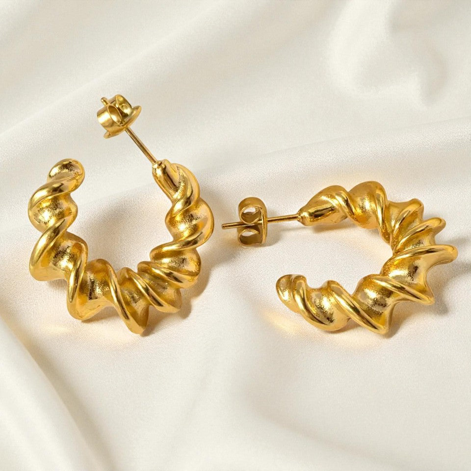 Sculptura Twist Hoops Earrings