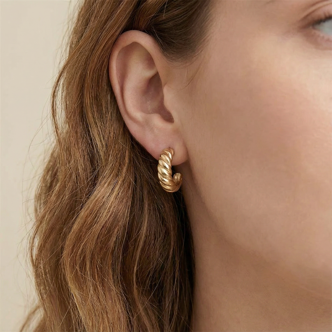 Aliana Twisted Hoop Earrings