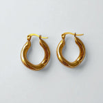 Load image into Gallery viewer, Solara Twist Hoops
