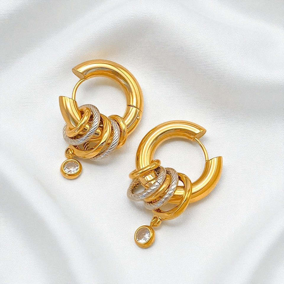 Nova Mixed Ring Hoops Earrings