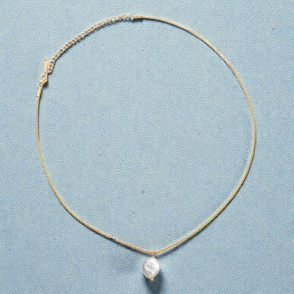 Opaline Coin Drop Necklace