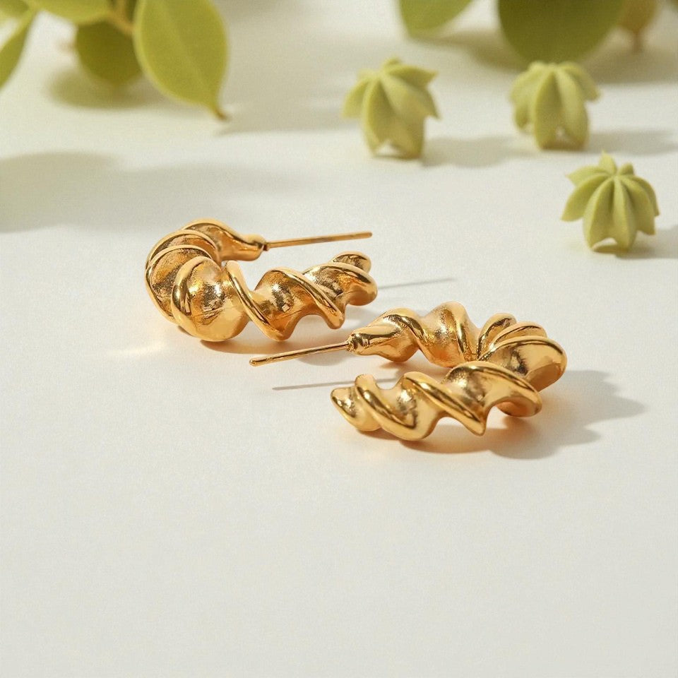 Sculptura Twist Hoops Earrings