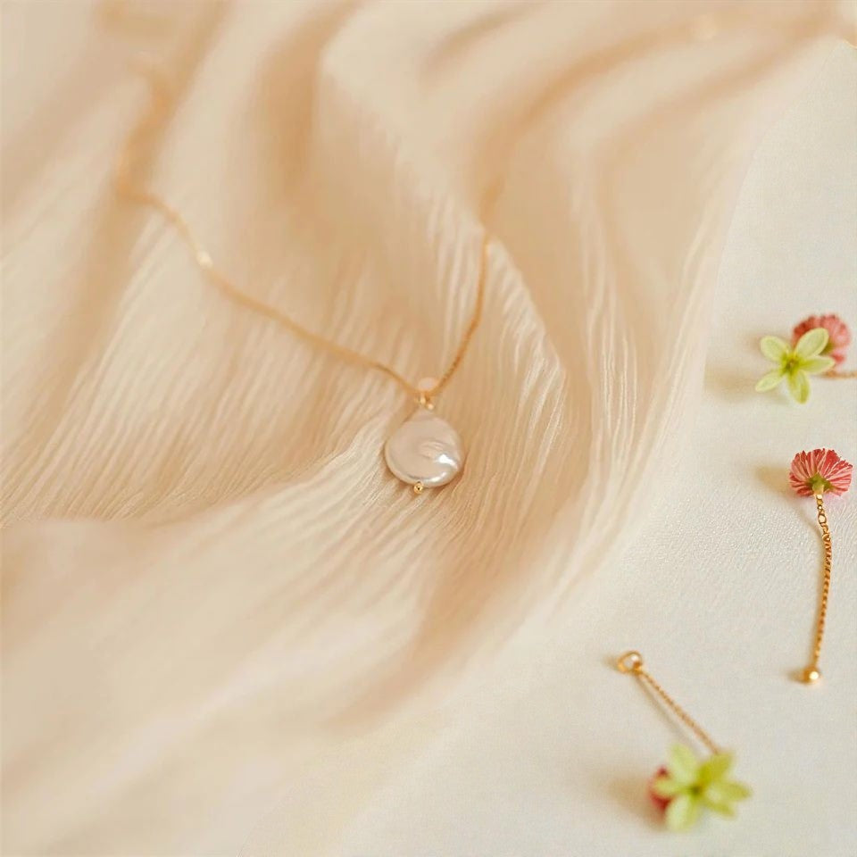 Opaline Coin Drop Necklace