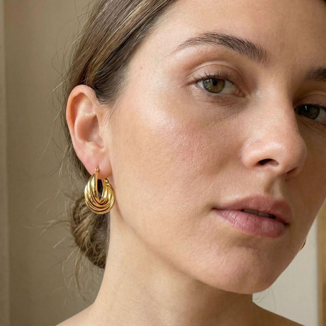 Kiara Multi-Strand Twisted Hoop Earrings