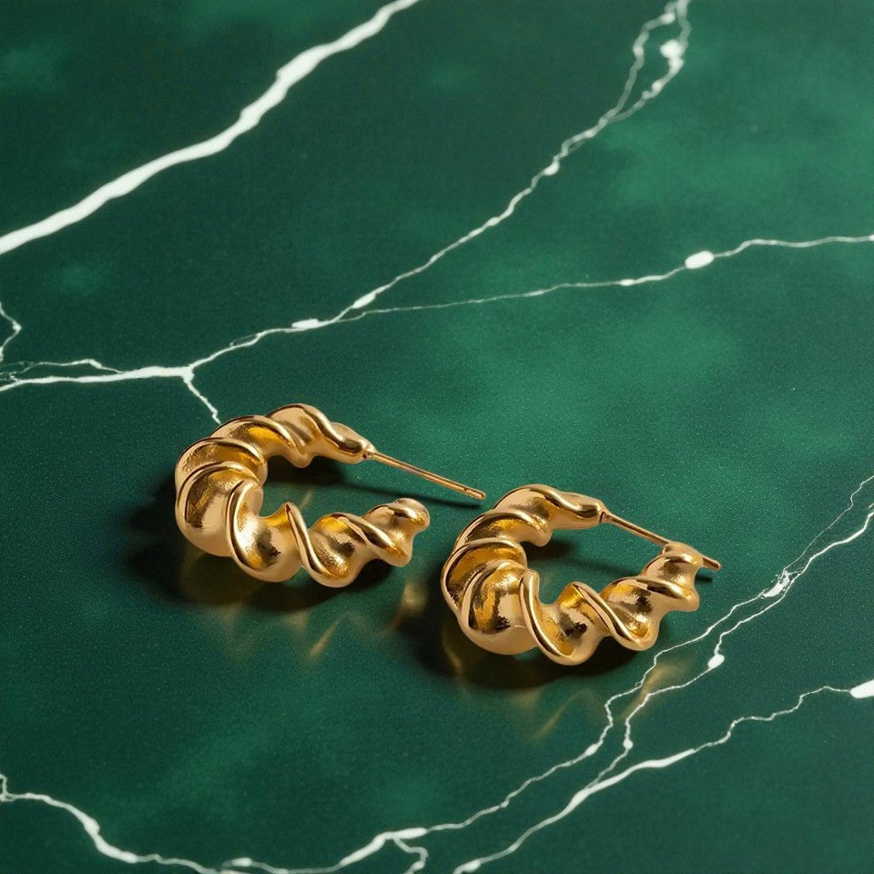 Sculptura Twist Hoops Earrings