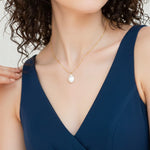 Load image into Gallery viewer, Opaline Coin Drop Necklace
